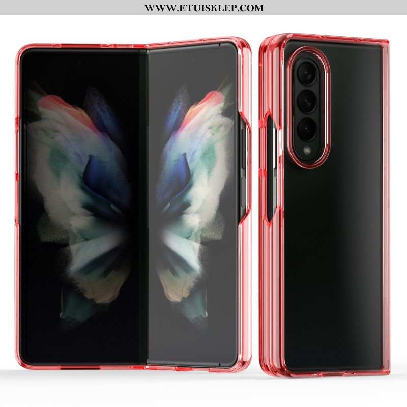 Futerały do Samsung Galaxy Z Fold 3 5G Przezroczyste Kolorowe Krawędzie